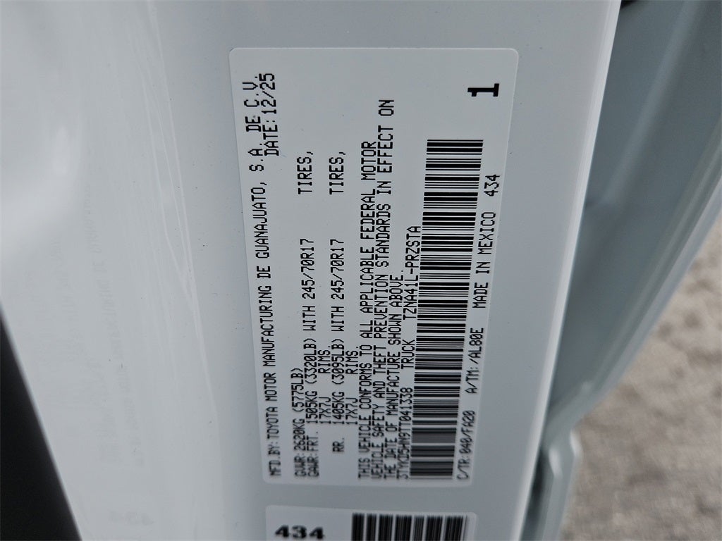 2026 Toyota Tacoma SR