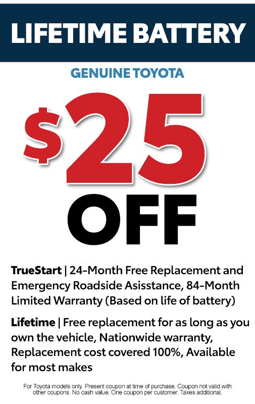 LIFETIME BATTERY $25 OFF
